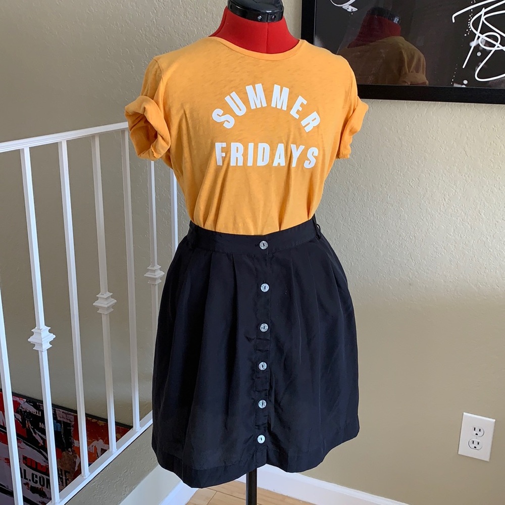 Black mini skirt